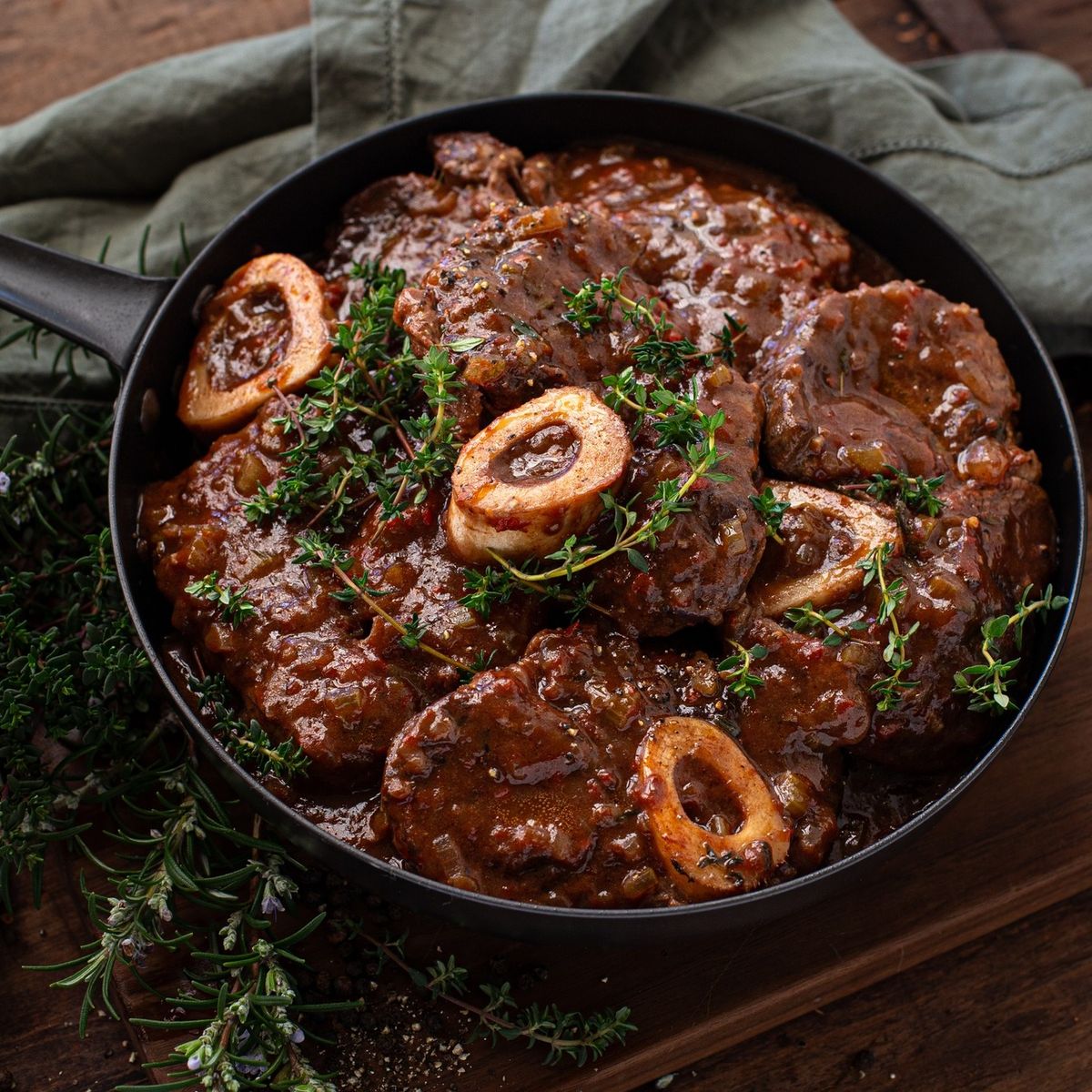 Osso buco em frigideira
